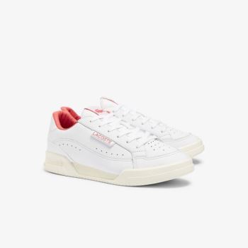 Lacoste Twin Serve Luxe Leather and Synthetic Sneakers - Tenisky Dámské Bílé / Béžový | CZ-IRlo5y